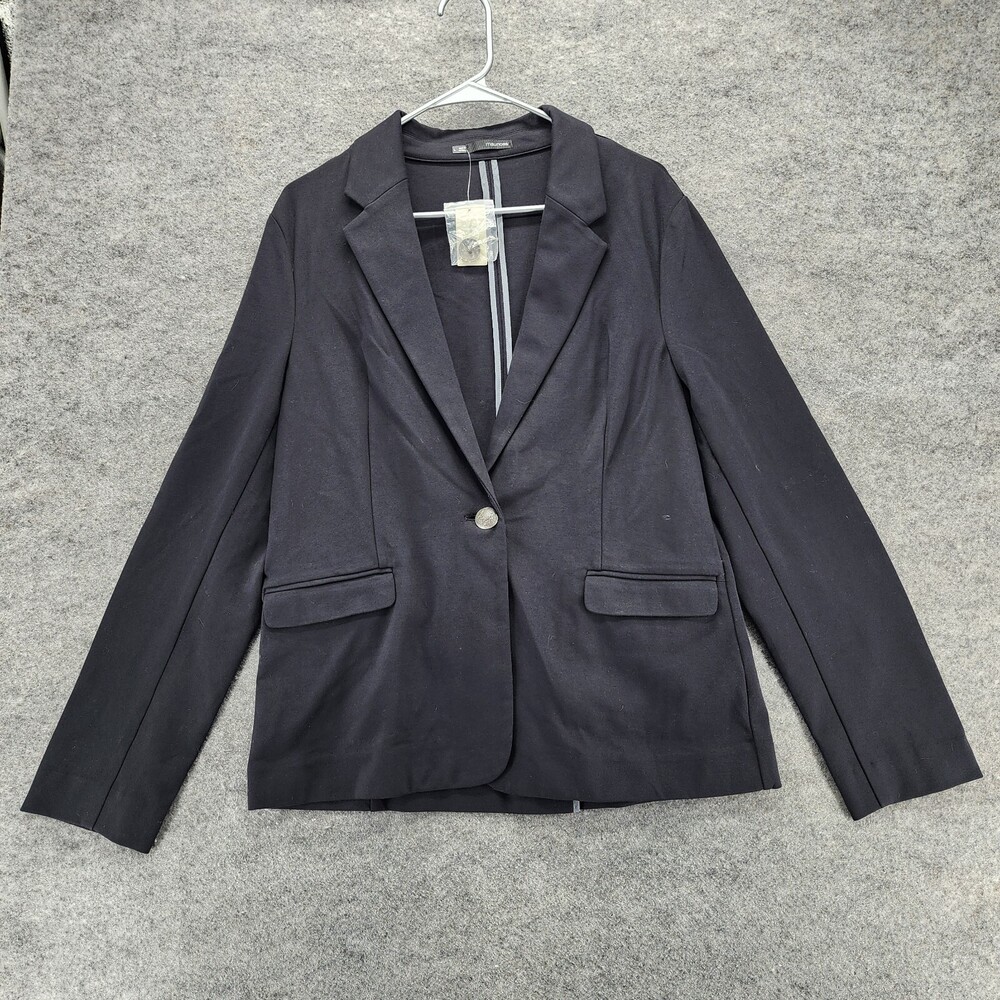 Maurices Jacket Womens Large One Button Black Blazer